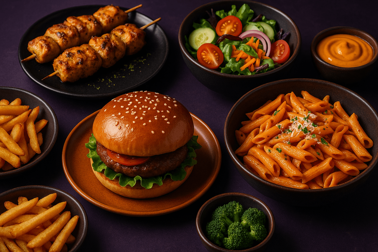 Healthy home-cooked meal with nutritional information